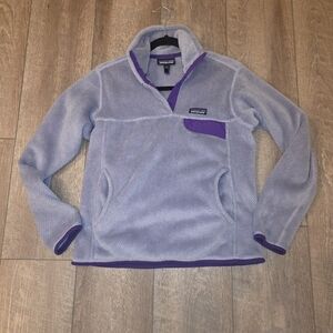 Patagonia Re-Tool Snap-T Pullover Fleece Light Purple Lavender Sz S
